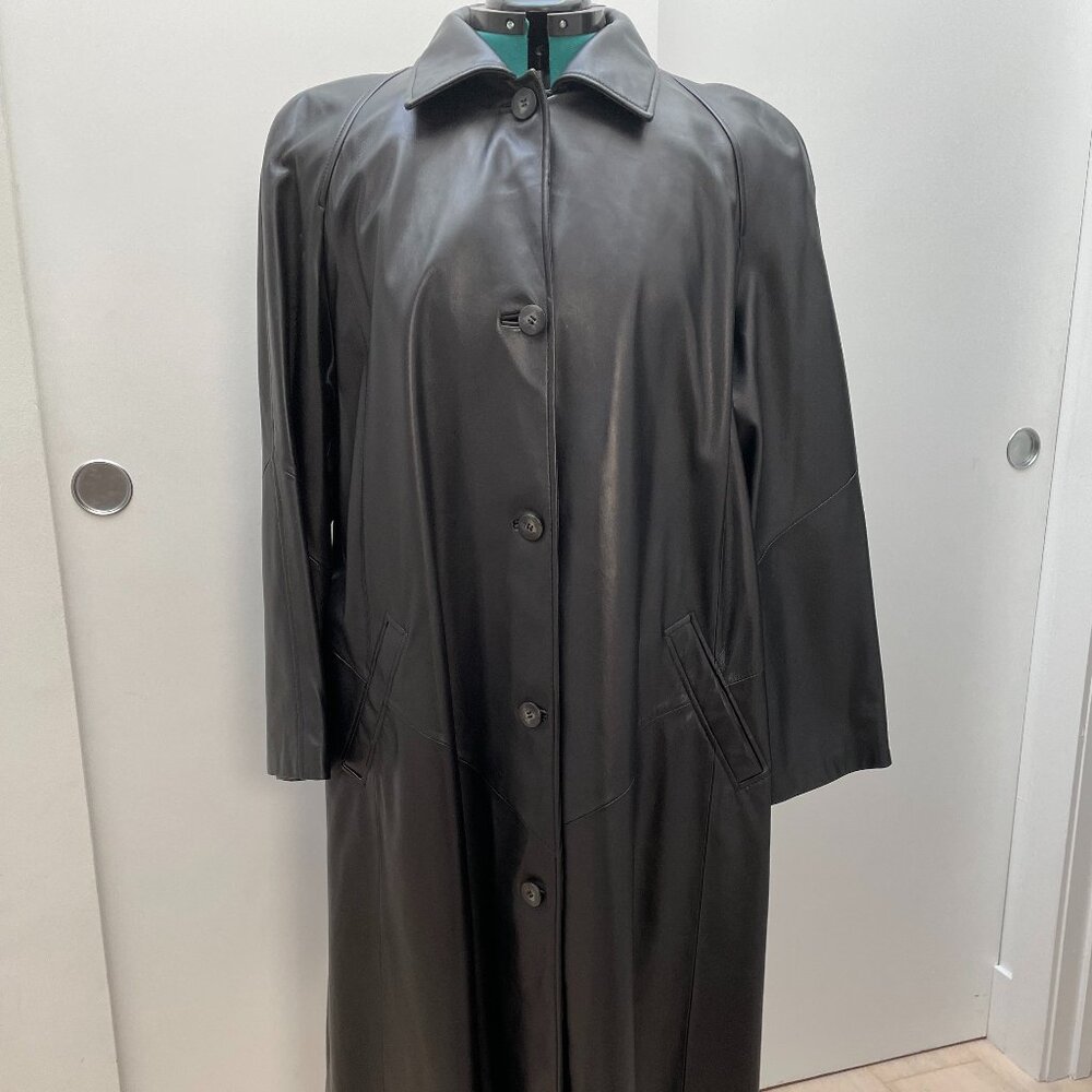 Black leather coat Danier